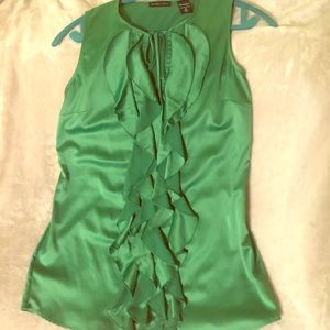 NY & Co. Ruffle Front Sleeveless Dress Shirt